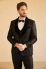 Load image into Gallery viewer, Shawl Lapel One Button Black Wedding Suits For Men