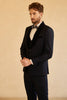 Load image into Gallery viewer, Shawl Lapel One Button Black Wedding Suits For Men