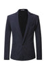 Load image into Gallery viewer, Grey Knitted Notched Lapel Men&#39;s Blazer