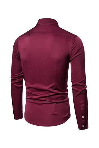 Lapel Long Sleeve Men's Casual Plus Size Shirt