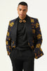 Load image into Gallery viewer, Yellow Flower Shawl Lapel Jacquard Men&#39;s Prom Blazer