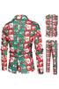 Load image into Gallery viewer, Red and Green 3 Piece Christmas Party Men&#39;s Suits