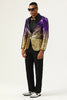 Load image into Gallery viewer, Sparkly Purple and Golden Sequins Men&#39;s Prom Blazer