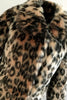 Load image into Gallery viewer, Brown Leopard Lapel Neck Midi Faux Fur Shearling Coat