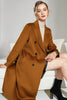 Load image into Gallery viewer, Camel Wool Double Breasted Notched Lapel Long Coat with Belt