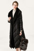 Load image into Gallery viewer, Black Button Quilted Puffer Jacket with Faux Fur Hood