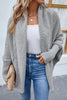 Load image into Gallery viewer, Grey Knitted Poncho Cardigan Sweater