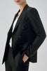 Load image into Gallery viewer, Black Double Breasted Peak Lapel Women Party Blazer