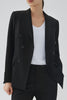 Load image into Gallery viewer, Black Double Breasted Peak Lapel Women Party Blazer