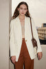 Load image into Gallery viewer, White Notched Lapel One Button Women Party Blazer