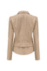 Load image into Gallery viewer, Notched Lapel Apricot Detachable Zipper Short Jacket