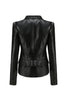 Load image into Gallery viewer, Notched Lapel Apricot Detachable Zipper Short Jacket