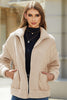 Load image into Gallery viewer, Apricot Fleece Zip Up Thickened Coat With Pockets