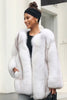 Load image into Gallery viewer, White Oversized Open Front Faux Fur Women Coat