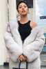 Load image into Gallery viewer, White Oversized Open Front Faux Fur Women Coat