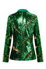 Load image into Gallery viewer, Sparkly Dark Green Sequins Women Party Blazer
