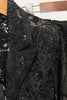 Load image into Gallery viewer, Sparkly Black Lace 2 Piece Women Party Suits