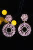 Load image into Gallery viewer, Red Fashionable Rhinestone Flower Earrings