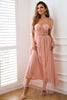 Load image into Gallery viewer, Pink A Line Corset Spaghetti Straps Prom Dress