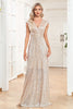 Load image into Gallery viewer, Sparkly A-Line Sleeveless Champagne Mother of the Bride Dress