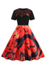 Load image into Gallery viewer, Halloween Apricot A-line Round Neck Short Sleeves Dress
