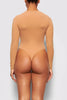 Load image into Gallery viewer, Long Sleeves Coffee Push Up Waist Tummy Control Shapewear