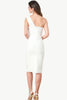 Load image into Gallery viewer, One Shoulder White Bodycon Graduation Dress with Buttons