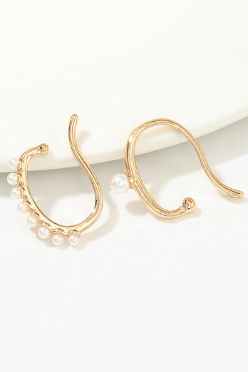 Pearl Metal Earrings