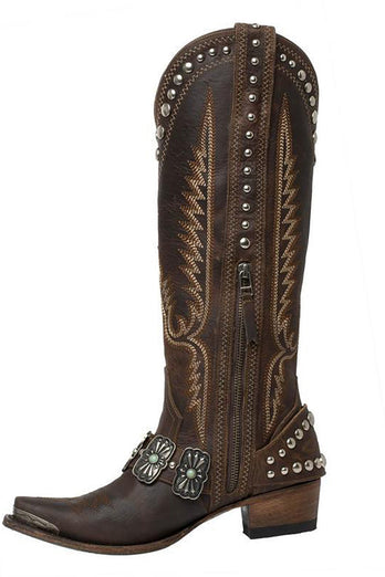 Black Boho Style High Boots