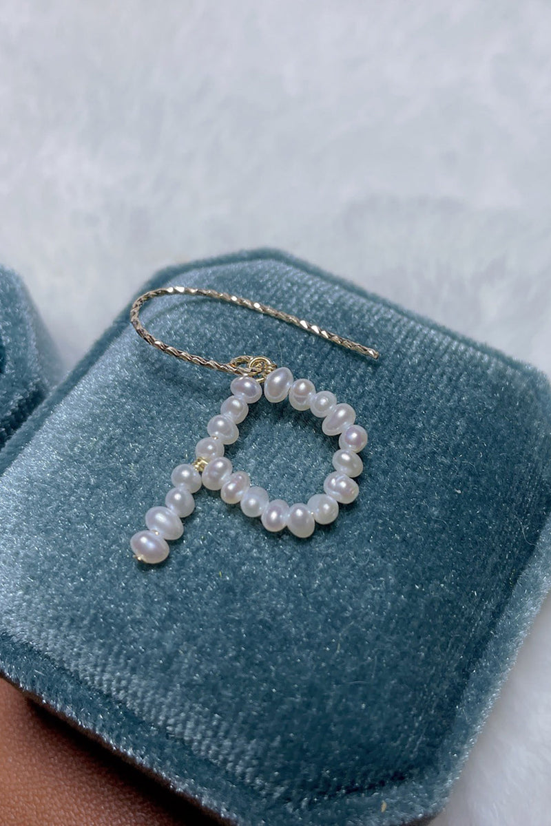 Load image into Gallery viewer, White Letter Earrings