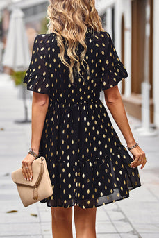 Polka Dots V-Neck Summer Dress