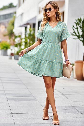 Polka Dots V-Neck Summer Dress