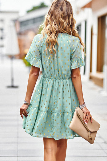 Polka Dots V-Neck Summer Dress