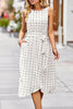 Load image into Gallery viewer, Green Polka Dots Midi Summer Dress