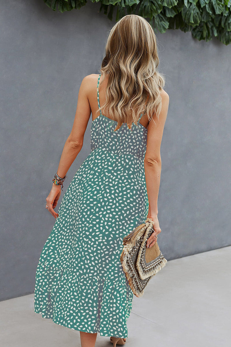 Load image into Gallery viewer, Spaghetti Straps Print Midi Summer Dress