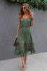 Load image into Gallery viewer, Spaghetti Straps Green A-line Summer Dress with Lace