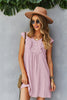 Load image into Gallery viewer, Yellow Button Boho Summer Dress with Ruffles