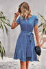 Load image into Gallery viewer, Blue Floral Boho Summer Dress