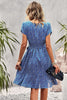 Load image into Gallery viewer, Blue Floral Boho Summer Dress