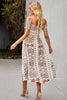 Load image into Gallery viewer, Off the Shoulder Bohemian Style Printed Apricot Summer Dress