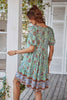 Load image into Gallery viewer, V Neck Bohemian Style Printed Blue Summer Dress