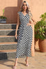 Load image into Gallery viewer, Plus Size Black Geometry Printed Maxi Summer Dress