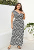 Load image into Gallery viewer, Plus Size Black Geometry Printed Maxi Summer Dress