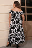 Load image into Gallery viewer, Plus Size Black Printed Off the Shoulder Boho Maxi Dress