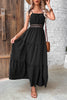 Load image into Gallery viewer, Black Spaghetti Straps Maxi Summer Dress