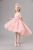 Load image into Gallery viewer, White Jewel Neck Bowknot Sleeveless Girls&#39; Dress With Appliques