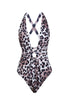 Load image into Gallery viewer, One Piece Leopard Print Brown Bikini Set with Beach Skirt