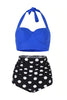 Load image into Gallery viewer, Two Piece High Waist Polka Dots Swimsuit