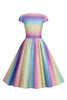 Load image into Gallery viewer, Colorful A Line Vintage 1950s Dress