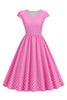 Load image into Gallery viewer, Pink Polka Dots Swing 1950s Dress